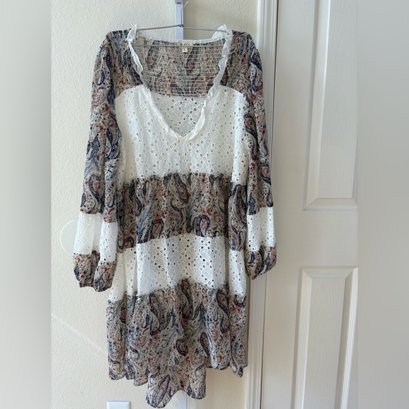 POL Wandering in the Woods Paisley Tunic Dress - Size L - Picture 5 of 9